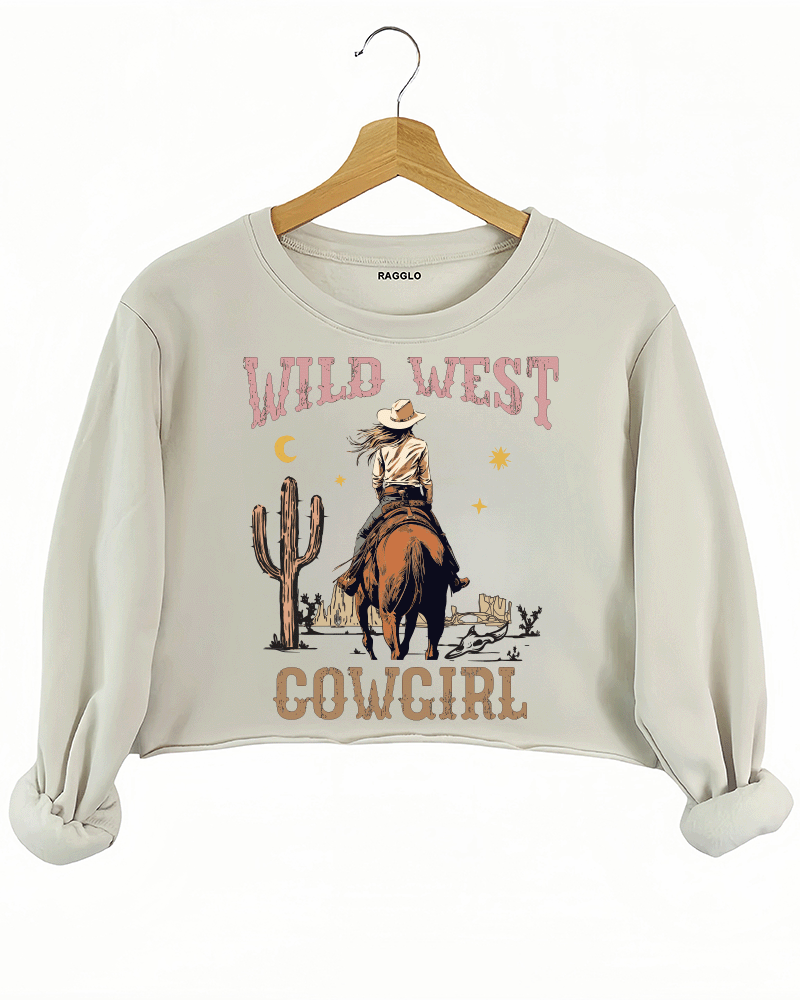 Wild West Cowgirl Crop Sweatshirt