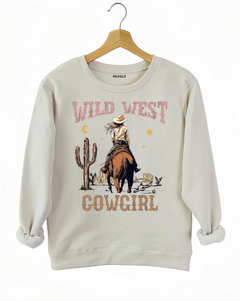 Wild West Cowgirl Crop Sweatshirt