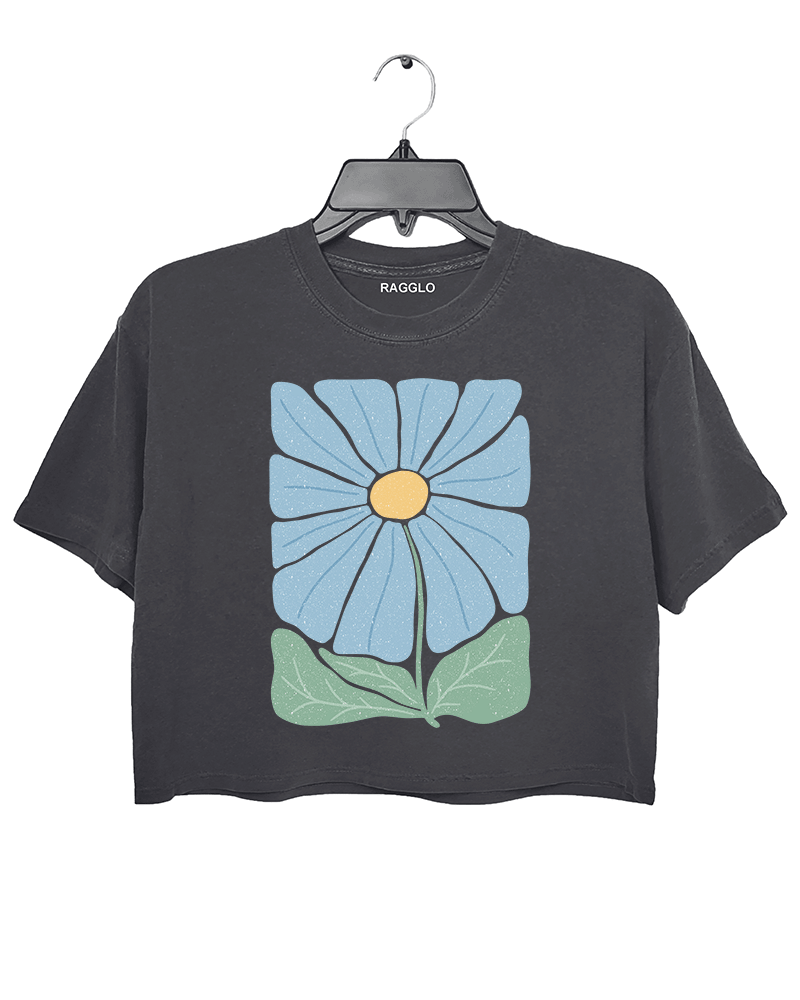 Blue Dawn Blossom Crop Top