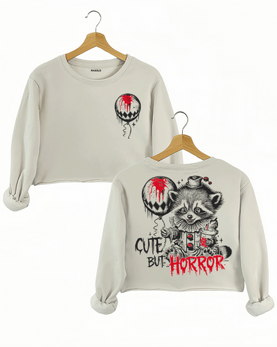 Cute But Horror Crop Sweatshirt