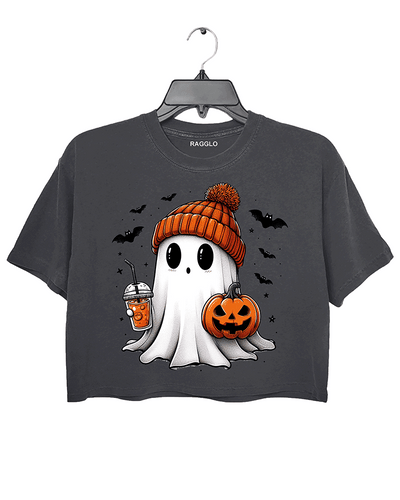 Cute Ghost Pumpkin Crop Top