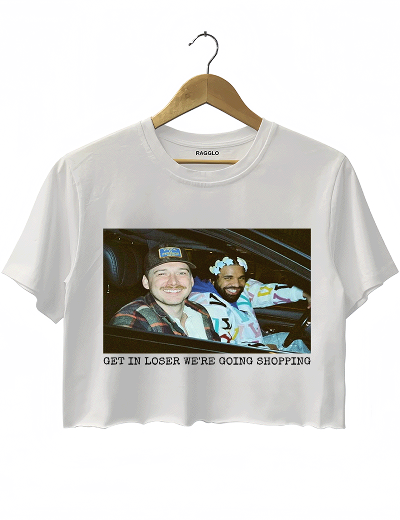 Get in Loser We're Going Shopping Crop Top