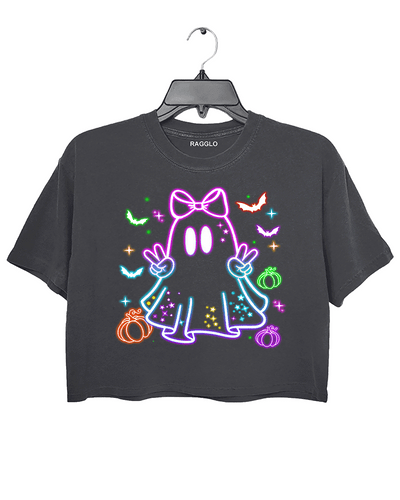 Halloween Ghost Neon Crop Top