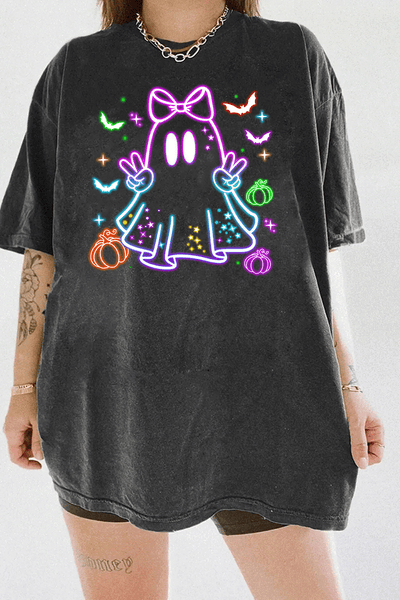 Halloween Ghost Neon Tee