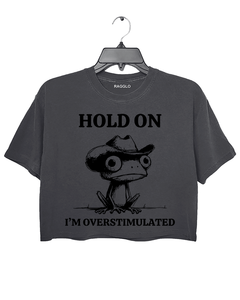 Hold On I'm Overstimulated Crop Top