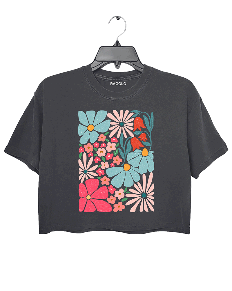 Prismatic Floral Tide Crop Top