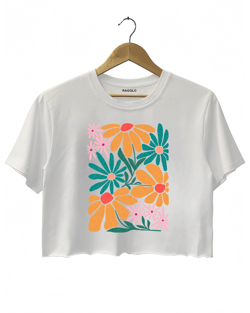 Rainbow Bloom Crop Top