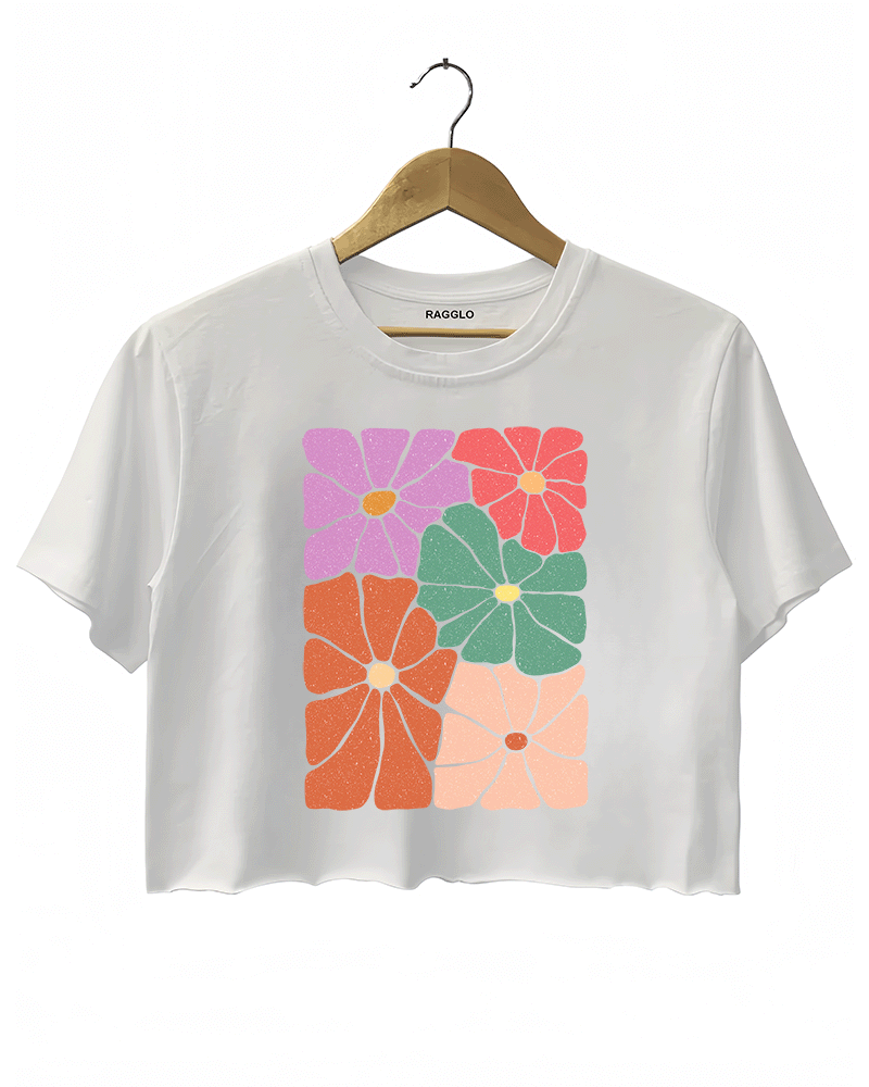 Rainbow Petals Crop Top