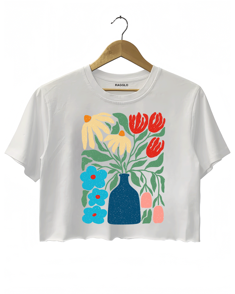 Rainbow Vase Essence Crop Top