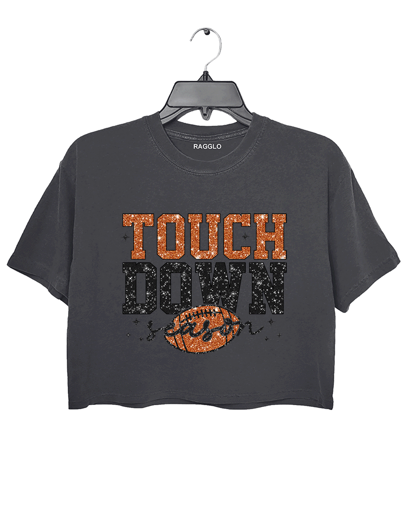 Touch Down Football Crop Top