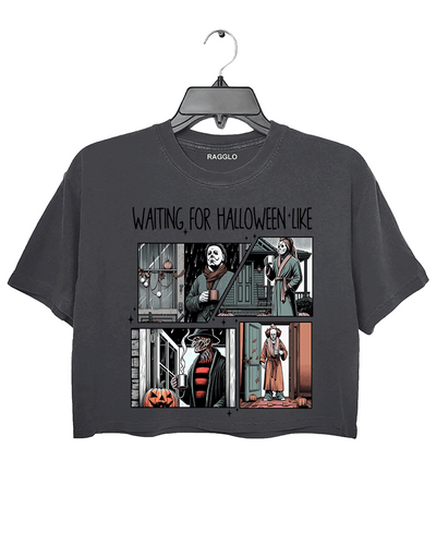 Waiting For Halloween Like Horror Movie Characters Crop Top